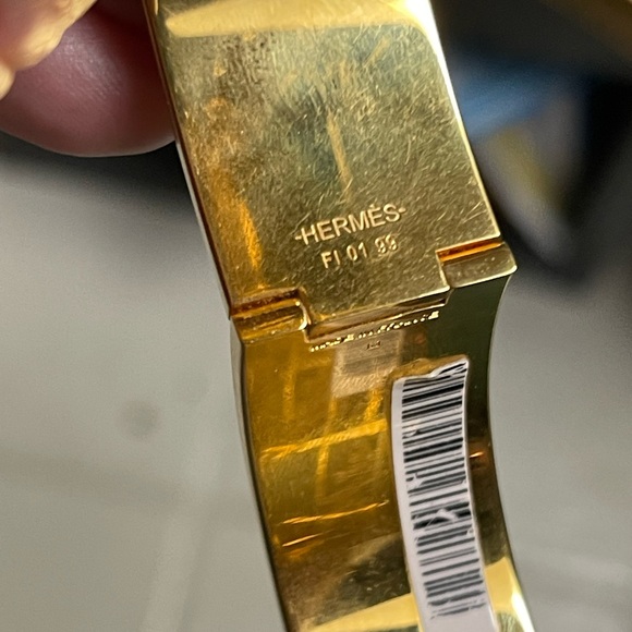 Hermes clic clac. First run enamel H black white equestrian print Great shape. - Picture 7 of 9